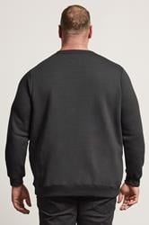 BadRhino Big & Tall Ebony Grey Skull & Snake Graphic Sweatshirt | BadRhino 3