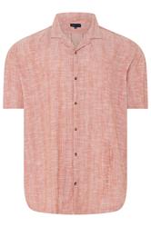 BadRhino Big & Tall Coral Pink Textured Stripe Shirt