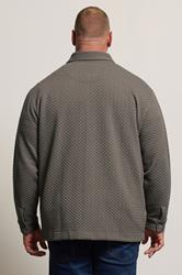 BadRhino Big & Tall Beige Brown Jersey Textured Overshirt | BadRhino 3