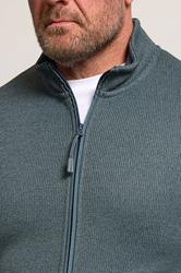BadRhino Big & Tall Stormy Blue Full Zip Textured Sweatshirt | BadRhino 5