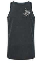 BadRhino Big & Tall Black Acid Wash Graphic Vest
