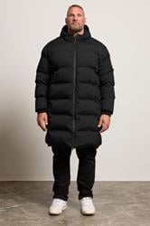 BadRhino Big & Tall Black Seamless Longline Puffer Jacket | BadRhino 2