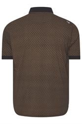D555 Big & Tall Black Jacquard Polo Shirt | BadRhino 2