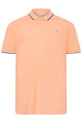 BadRhino Big & Tall Light Orange Tipped Polo Shirt | BadRhino 1