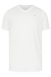 BadRhino Big & Tall White Extra Long V-Neck T-Shirt