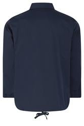 JACK & JONES Big & Tall Navy Blue Button Up Jacket | BadRhino 5
