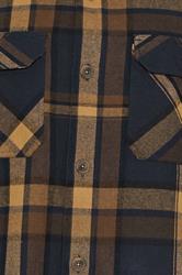 D555 Big & Tall Navy Blue Check Overshirt | BadRhino 3