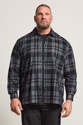 LYLE & SCOTT Big & Tall Black & White Check Shirt | BadRhino 1