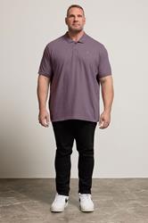 BadRhino Big & Tall 3 PACK Green & Plum Purple Polo Shirts | BadRhino 3