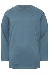 BadRhino Big & Tall Petrol Blue Extra Long Core Long Sleeve T-Shirt