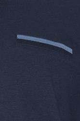 BadRhino Big & Tall Navy Blue Pocket Jacquard Polo Shirt | BadRhino 8