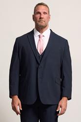 D555 Big & Tall Navy Blue Suit Jacket | BadRhino 3