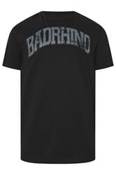 BadRhino Big & Tall Black Extra Long Distressed Graphic T-Shirt
