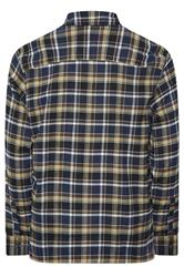 LYLE & SCOTT Big & Tall Blue & Green Brushed Cotton Check Shirt | BadRhino 2