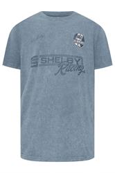 BadRhino Big & Tall Blue Acid Wash Shelby Graphic T-Shirt