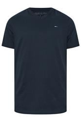 BadRhino Big & Tall Navy Blue Extra Long V-Neck T-Shirt