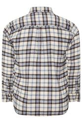 BadRhino Big & Tall Brown & Blue Brushed Checked Shirt | BadRhino 7