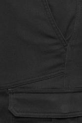 BadRhino Big & Tall Black Elasticated Waist Cargo Shorts | BadRhino 3