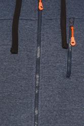 D555 Big & Tall Navy Blue Marl Zip Through Hoodie | BadRhino 6