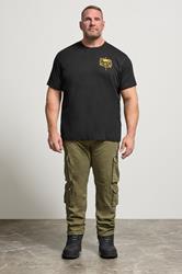 BadRhino Big & Tall Black Skull Emblem Graphic T-Shirt | BadRhino 2