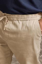 BadRhino Stone Brown Elasticated Waist Chinos | BadRhino 4