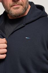 BadRhino Big & Tall Navy Blue Zip Through Hoodie | BadRhino 4