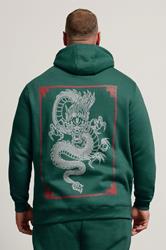 BadRhino Big & Tall Green Dragon Graphic Hoodie | BadRhino 3