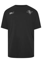 JACK & JONES Big & Tall Black Japanese Graphic Print T-Shirt | BadRhino 1