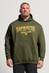 BadRhino Big & Tall Khaki Green Military Print Hoodie | BadRhino 1