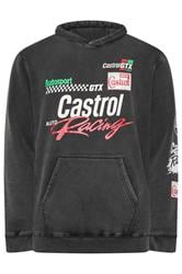 BadRhino Big & Tall Black 'Castrol' Acid Wash Hoodie | BadRhino 1