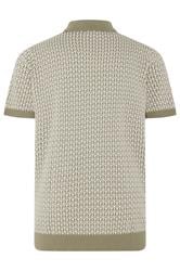 BadRhino Big & Tall Khaki Green Pattern Knitted Trophy Polo | BadRhino 6
