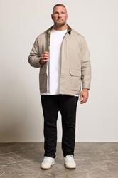 BadRhino Big & Tall Natural Brown Checked Lined Worker Jacket | BadRhino 3