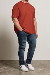 BadRhino Big & Tall Blue Black Washed Straight Leg Stretch Jeans | BadRhino 1