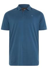 BadRhino Big & Tall Teal Blue Short Sleeve Polo Shirt