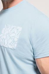 BadRhino Big & Tall Light Blue Flower Pocket T-Shirt | BadRhino 5