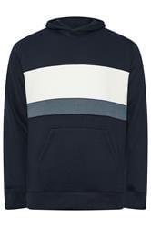 BadRhino Big & Tall Navy Blue Cut & Sew Hoodie | BadRhino 1