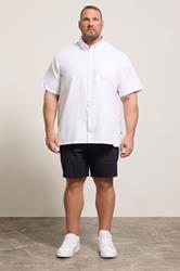 KAM White Oxford Short Sleeve Shirt | BadRhino 1