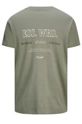 JACK & JONES Big & Tall Vetiver Green Urban Graphic T-Shirt | BadRhino 2