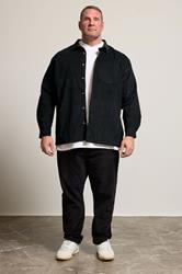 BadRhino Big & Tall Black Corduroy Overshirt | BadRhino 3