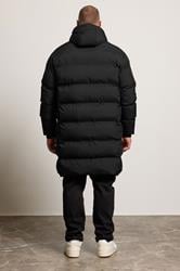 BadRhino Big & Tall Black Seamless Longline Puffer Jacket | BadRhino 3