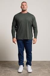 BadRhino Big & Tall Charcoal Grey Long Sleeve T-Shirt | BadRhino 1