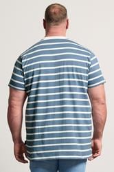 BadRhino Big & Tall Blue Extra Long Stripe T-Shirt | BadRhino 2