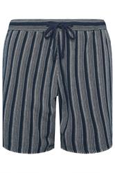 BadRhino Big & Tall Navy Blue & White Stripe Shorts | BadRhino 7