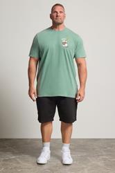 BadRhino Big & Tall Green Extra Long Pigment Dye Golf Graphic T-Shirt | BadRhino 1