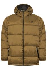 BLEND Big & Tall Brown Padded Puffer Coat | BadRhino 2