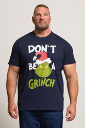BadRhino Big & Tall Navy Blue Grinch Christmas Graphic T-Shirt | BadRhino 1