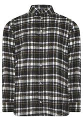 BadRhino Big & Tall Black & Yellow Brushed Checked Shirt | BadRhino 2