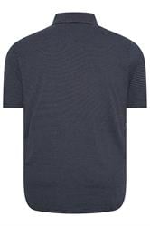 D555 Big & Tall Navy Blue Embroidered Jersey Polo Shirt | BadRhino 2