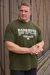 BadRhino Big & Tall Khaki Green Military Waffle Texture T-Shirt | BadRhino 2