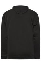 KAM Big & Tall Black 'South River' Fleece Lined Hoodie | BadRhino 2